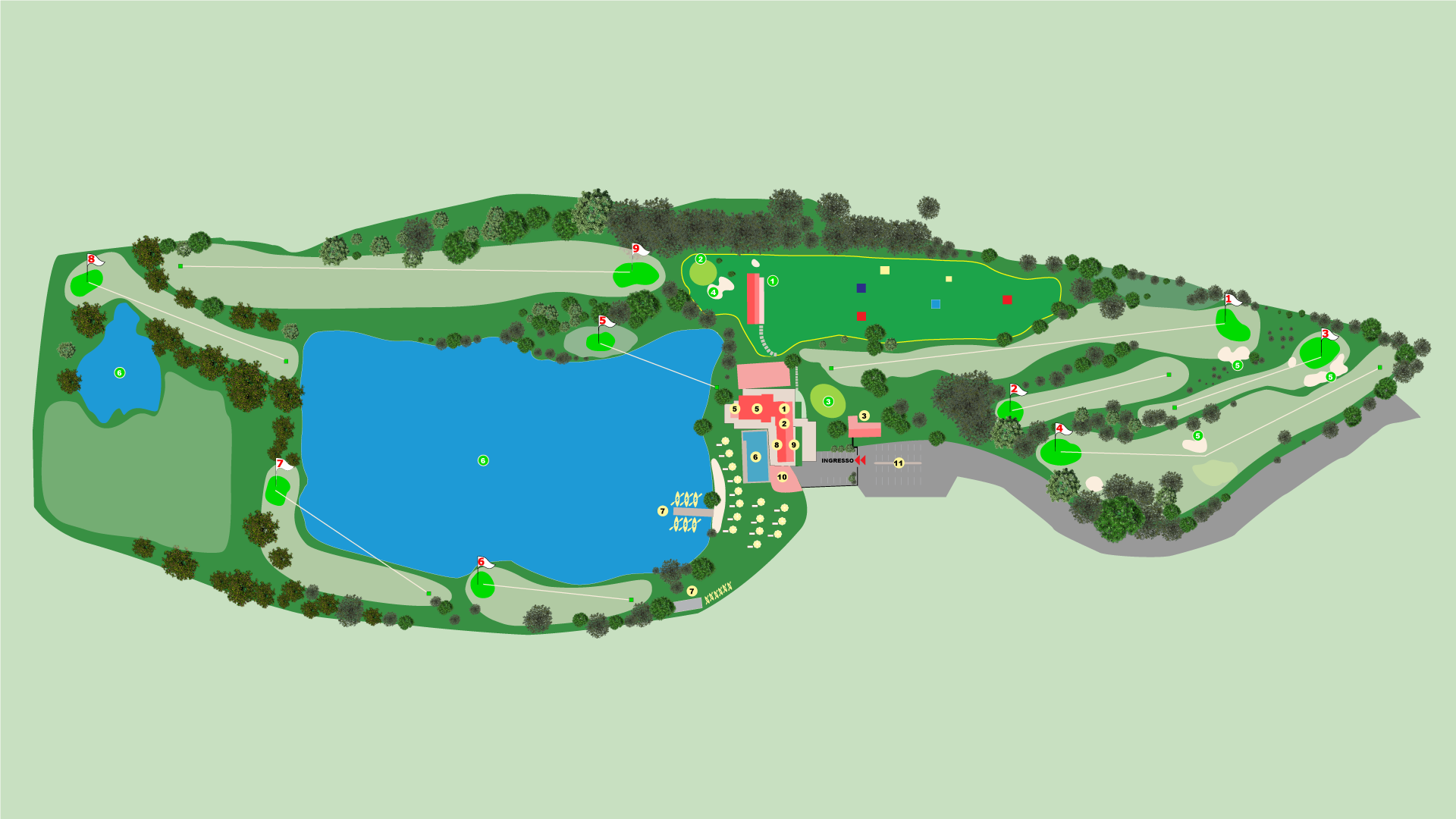 Golf Club Aosta Brissogne - Planimetria